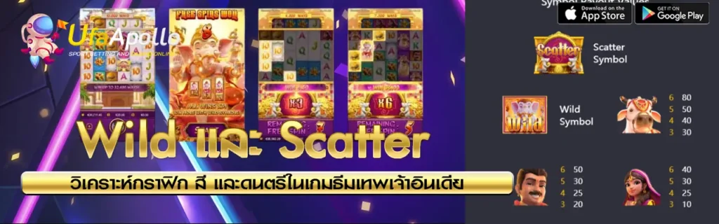 Ganesha Fortune สล็อตPG UFAAPOLLO Ganesha Fortune สล็อต Mythology ยอดนิยม UFAAPOLLO เกมสล็อตธีมเทพอินเดียที่โดดเด่นด้วยระบบ Wild และ Scatter